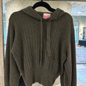 Crush Cashmere Gray Hoodie Sweater - XS